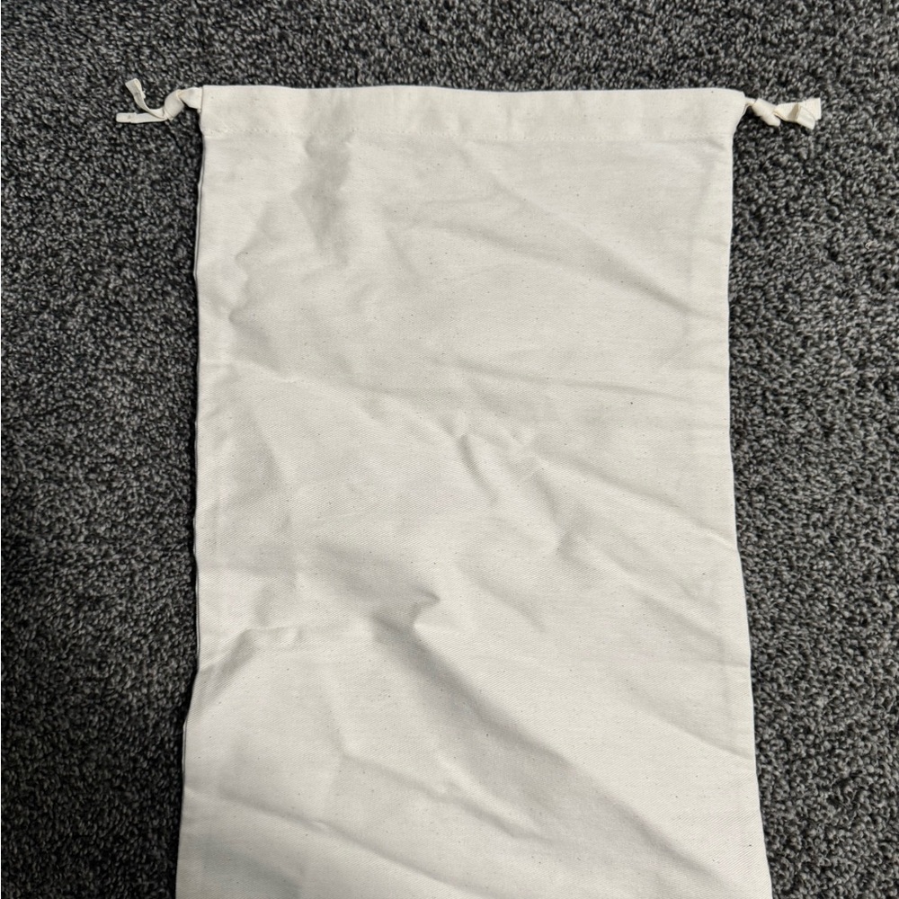 •Lanvin Paris Cotton Dust Shoe Cover Travel Bag Double Drawstring 11”x16” NEW